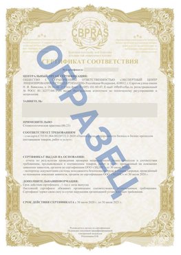 Образец Сертификат СТО 01.064.00220722.2-2020 Бердск Сертификат СТО 01.064.00220722.2-2020 
